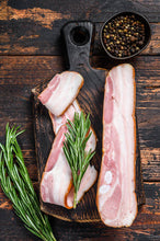 Load image into Gallery viewer, Unsmoked Streaky Dry Cured Bacon - Considerate Carnivore
